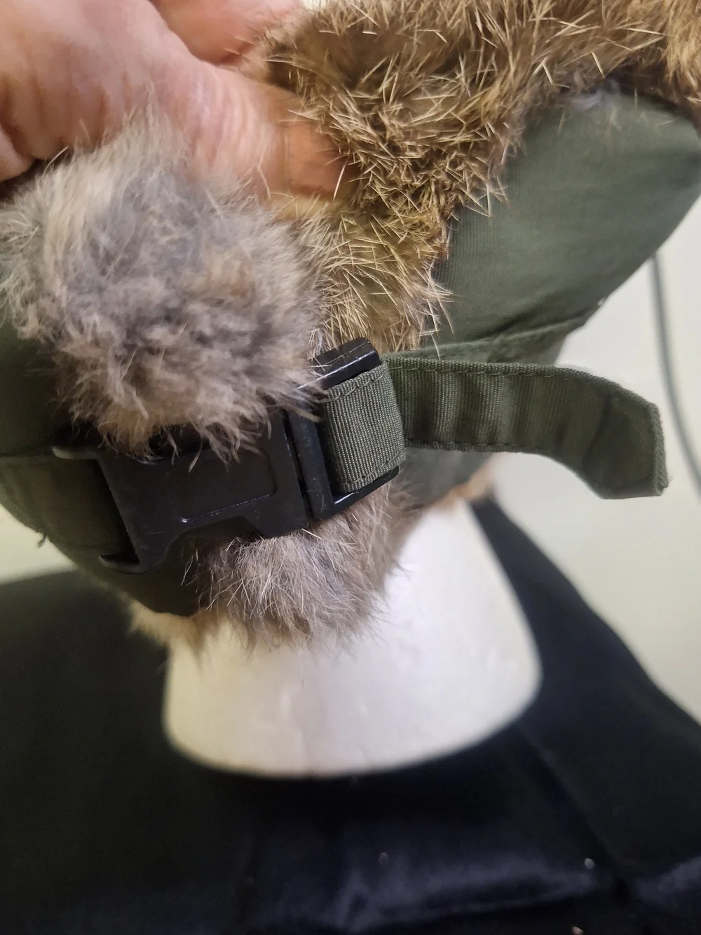 Kids Rabbit Fur Trapper Hat - Brown  Size Med